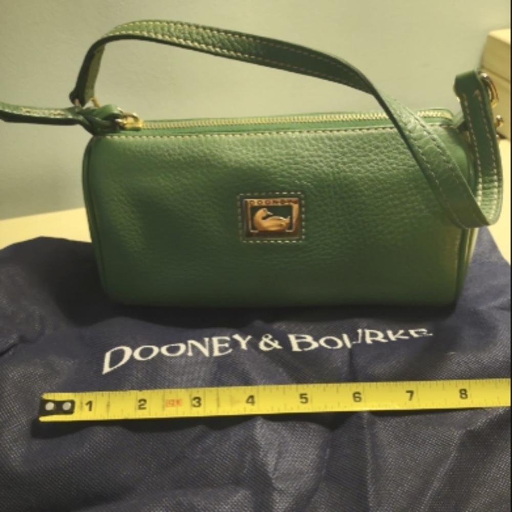 Dooney & Bourke green leather clutch